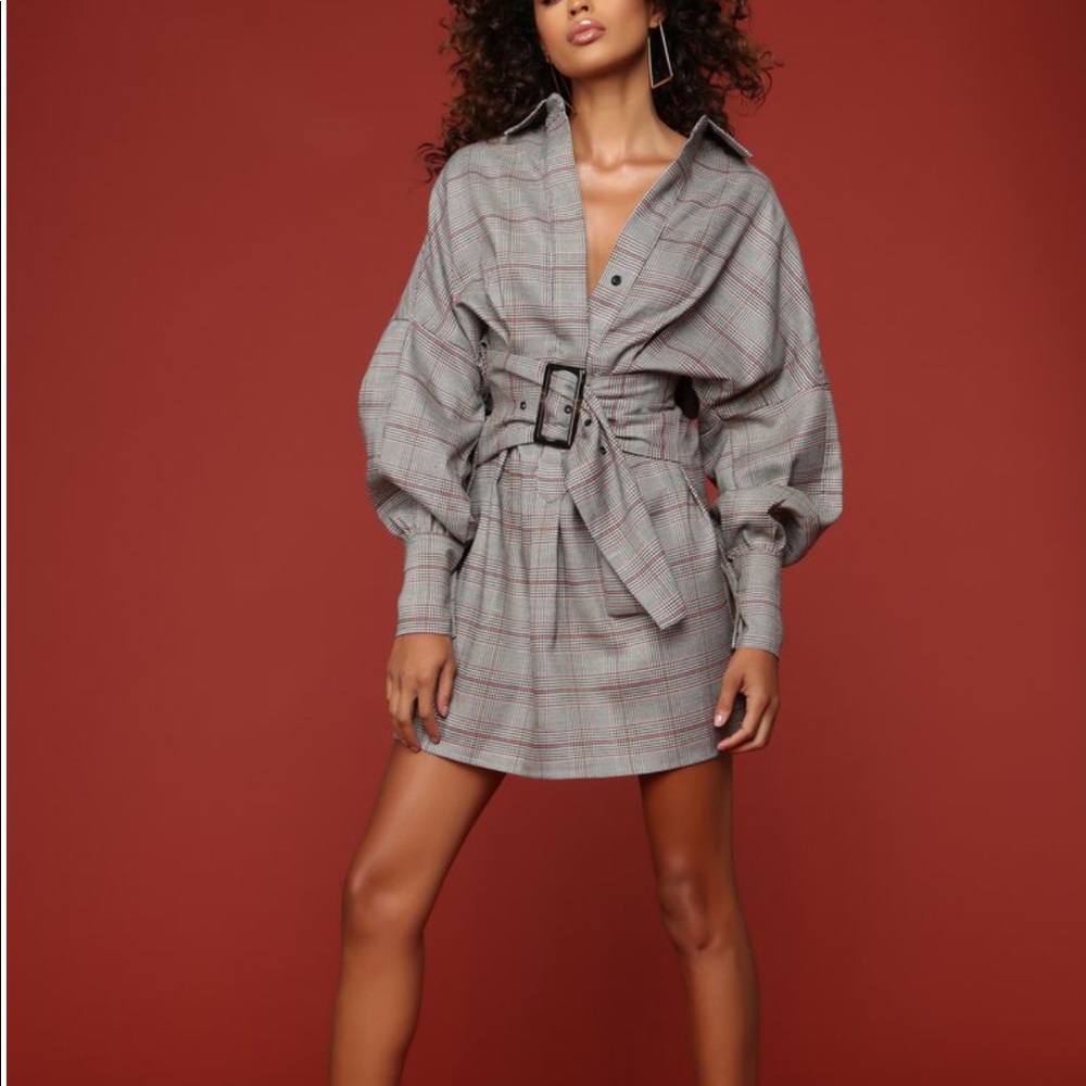 Fashion nova pretty & plaid dress NWT